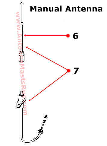 Honda Accord Power Antenna Mast 1994-1995